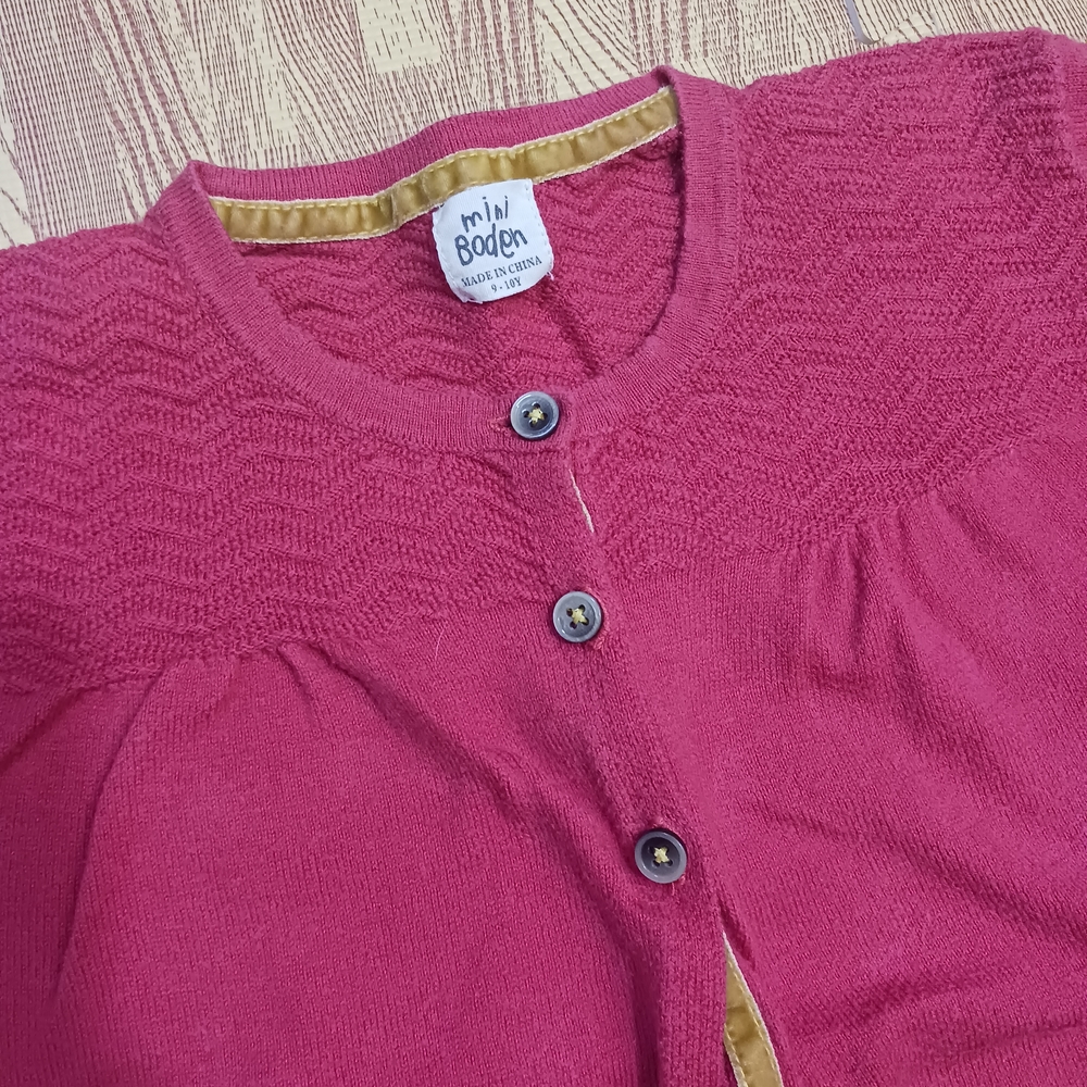 Mini Boden Pink Button-Up Cardigan Cotton and Cashmere 9-10 Years - Picture 4 of 8